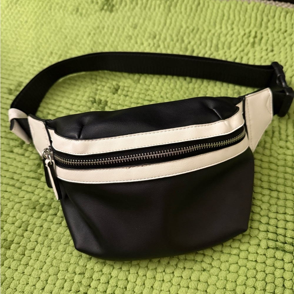 Black and White Belt Bag